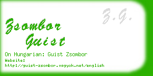 zsombor guist business card